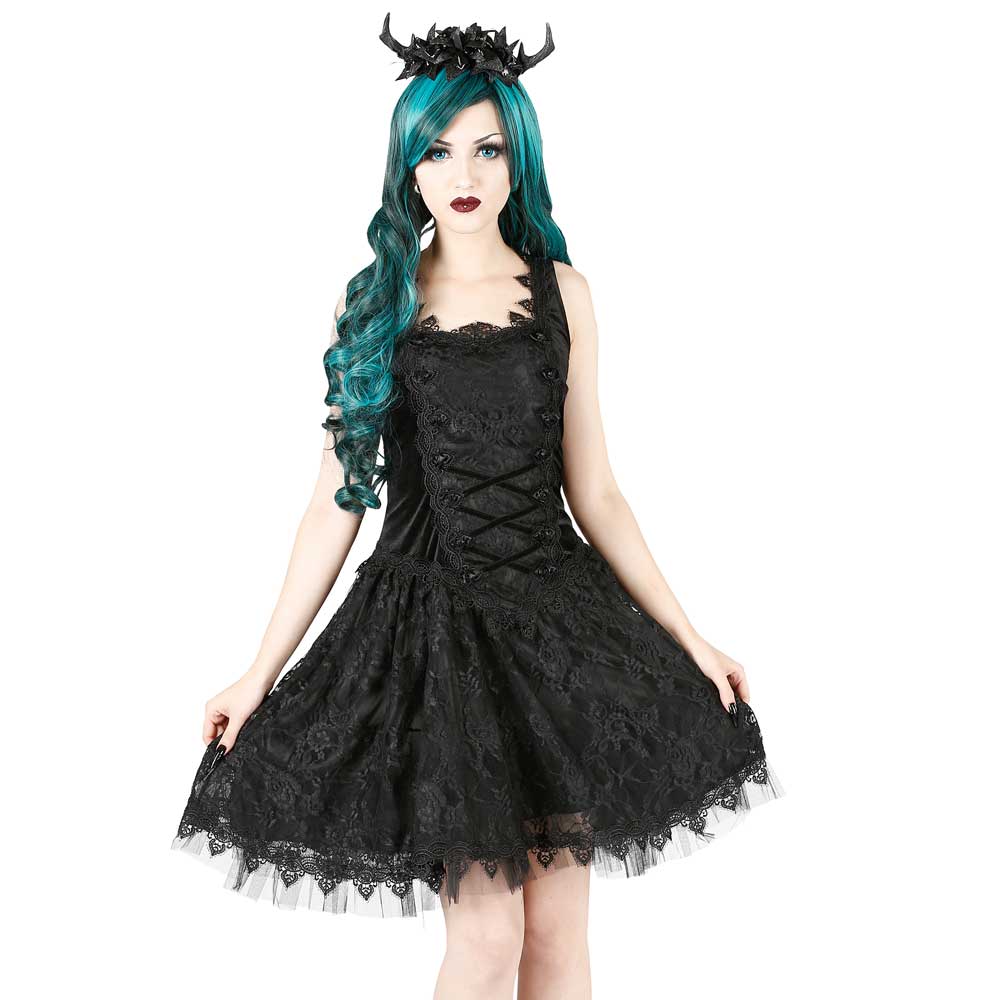 Sinister - 1023 Korte jurk - Zwart Product image
